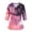 Pink, variant on Womens Scrub Tops Printed Wrinkle-Resist Nurse Working Uniforms Fashion 3/4 Sleeve V Neck Floral Print Side Slits Scrub Shirt Ultra Soft Tees Blouse with Pockets Black M