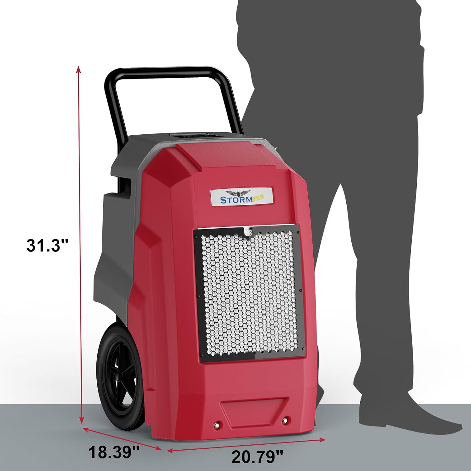 ALORAIR 180 Pints Commercial Dehumidifier with Pump Drain Hose, Smart Wi-Fi Dehumidifier for Large Basement, Industrial or Commercial Space, Smart Wi-Fi, 5 Years Limited Warranty, Red