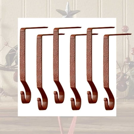 - Christmas Stocking Hangers Holders Metal Black or Red Set of 6