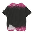 thumbnail image 4 of Odeerbi Toddler Kids Boys Girls Sequin Print Gradient Tops Short Sleeve T-shirt Summer Funny Graphic Shirts 3-14 Years Black, 4 of 4