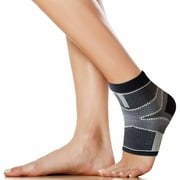 Bracoo RA37M0B02CL1 Plantar Fasciitis Socks with Arch Support, S/M, Black