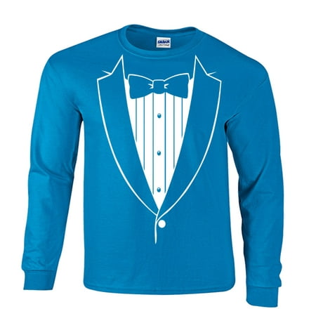 Tuxedo Long Sleeve T-Shirt Bow Tie (Best Shirt For Bow Tie)