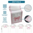 thumbnail image 6 of Pink Bowknot Table Runner - 48 Inch Long Shining Stars Vintage White Plaid Modern Cotton and Linen Blended Dress Scarves Farmhouse Table Runner for Kitchen Dining, Coffee Table, 13" x 48", 6 of 8