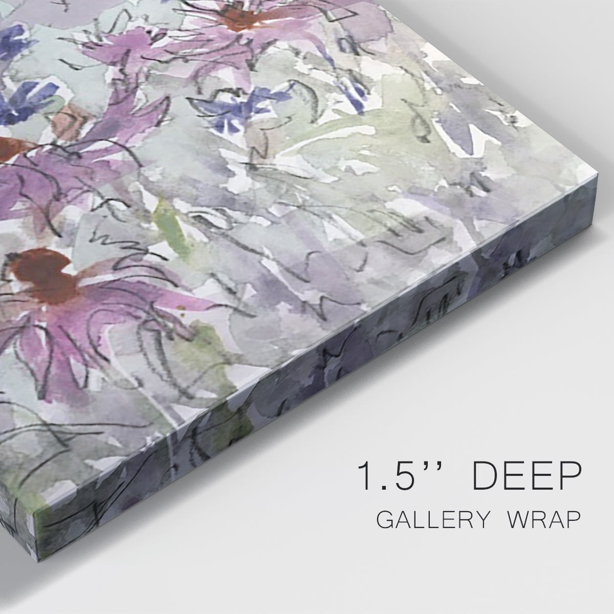 Floral Entertainment I Premium Gallery Wrapped Canvas - Ready to Hang