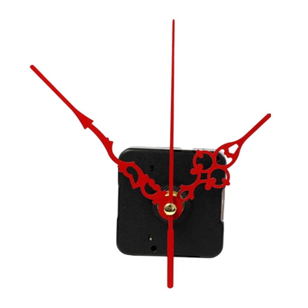 1 juego de reloj de pared con movimiento de cuarzo silencioso y 3 manecillas. rojo