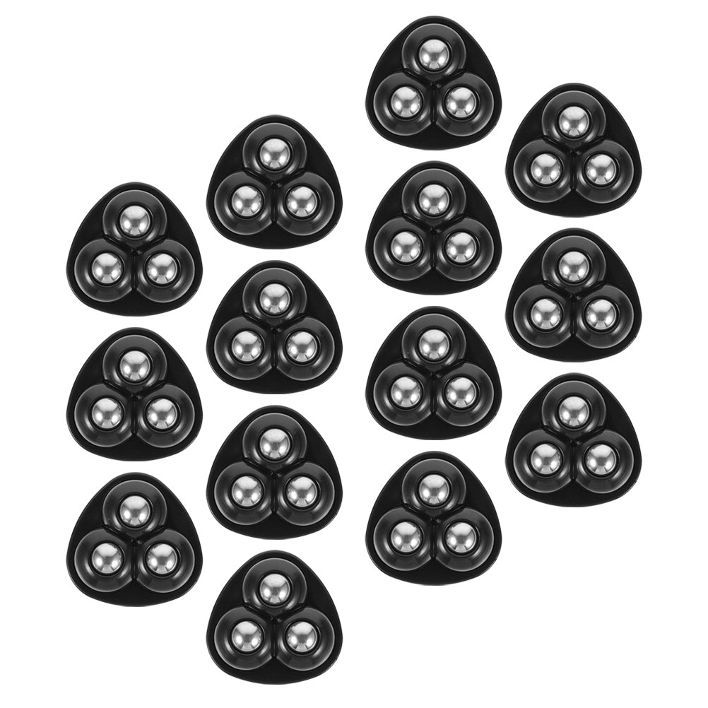 EXHUMKY Universal Adhesive Swivel Casters 14Pcs Black ABS Steel Heavy Duty Replacement Wheels for Home Furniture