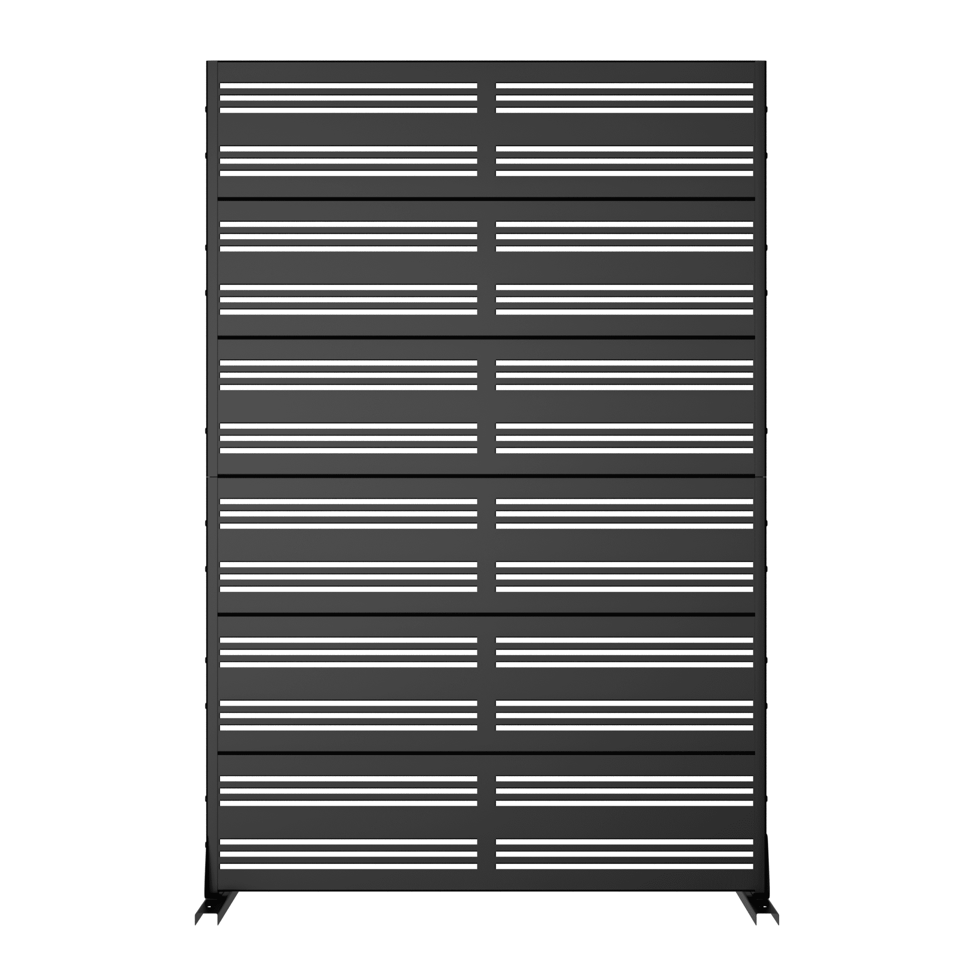 MAYEERTY Outdoor & Indoor Metal Panel Screen, Heavy-Duty Decorative Partition,Black