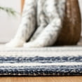 thumbnail image 4 of SAFAVIEH Striped Kilim Cailyn Striped Cotton Area Rug, Ivory/Navy, 4' x 6', 4 of 10