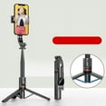 thumbnail image 3 of Extended Wireless Selfie Stick With Double Fill Light Adjustable Phone Holder Multifunctional Selfie Stick Cell Phone Stand Compatible For IOS Android Smart Phones L12D dual fill light black, 3 of 5
