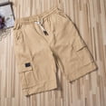 thumbnail image 2 of Arvbitana Men's Sports Casual Shorts, Pull Rope Elastic Half Outdoor Sports Multi-Pocket Trousers, 2 of 8