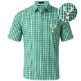thumbnail image 3 of Tiijoy Boys Short Sleeve Button Up Shirt Plaid Collared Shirt Summer Kids Top, Sizes 3-14, 3 of 3