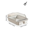 thumbnail image 3 of WLAGOOD High Sides Covered Cat Litter Box Semi-Enclosed Top Entry Odor Control Large Capacity Two-Layer Detachable Litter Box for Cats - 16.9×11.2×6.3in, 3 of 6