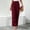 #0189-Wine, variant on Womens Loose Wide Leg Modern Dance Pants with Pockets Elastic Waist Casual Trousers Bottoms for Daily Party