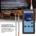 thumbnail image 2 of yeacher Portable 4-Wire High-Precision Battery Internal Resistance Tester for Lithium, NiMH, LiFePO4, and Button Cells with Backlit Display, Built-in Battery, and 45V Range (Includes Probe, Clips), 2 of 6