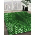 thumbnail image 3 of Ahgly Company Machine Washable Indoor Rectangle Transitional Deep Emerald Green Area Rugs, 6' x 9', 3 of 7