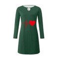 thumbnail image 3 of Qertyioot Cadeau de la Saint-Valentin! Robe Chandail Décontractée à Manches Longues et Col Rond avec Imprimé de la Saint-Valentin pour Femmes, 3 of 4