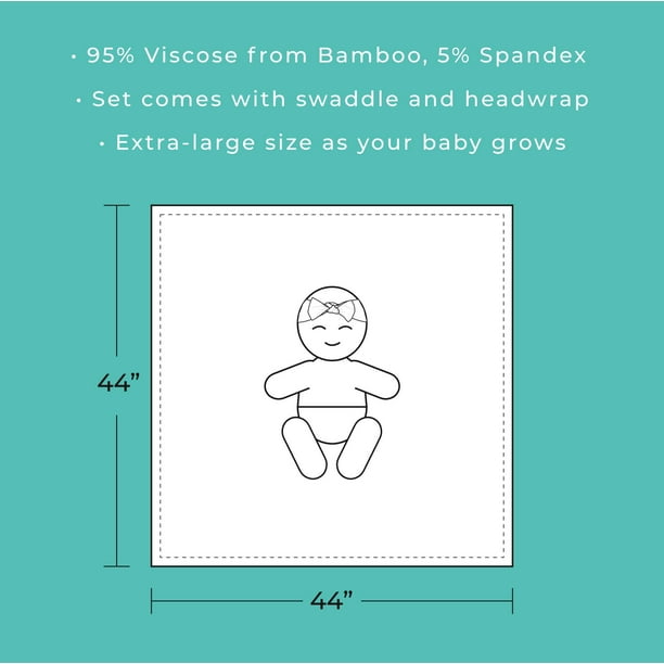 Posh Peanut Baby Swaddle Blanket Large Premium Knit Viscose from Bamboo Infant Swaddling Wrap Receiving Blanket and Headband Set Baby Shower Newborn Gift Emmilene Walmart