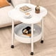 thumbnail image 5 of Mesa miniatura | Estilo europeo moderno para mesita de noche | Mesa lateral compacta de plástico para cama | Ahorra espacio, resistente y versátil para sala y dormitorio | 17.3x17.3x18.9 pulgadas, 5 of 9