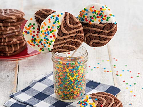 Little Debbie Fudge Rounds, 4 Boxes of 32 Individually Wrapped Chocolate Sandwich Cookies with Fudge Creme