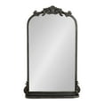 thumbnail image 5 of Kate and Laurel Arendahl Traditional Vintage Arch Mirror with Shelf, 16 x 25, Black, Baroque Antique Arched Wall Mirror with Functional Shelf and Ornate Frame, 5 of 8
