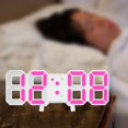 thumbnail image 1 of Reloj de pared digital perfecl LED 3D Minimalista rosa, 1 of 8