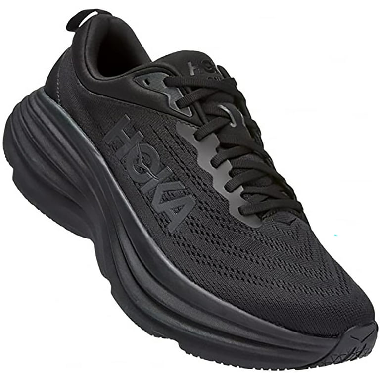 HOKA ONE Bondi 8 Mens Running Shoes - Black - 9.5 - Walmart.com