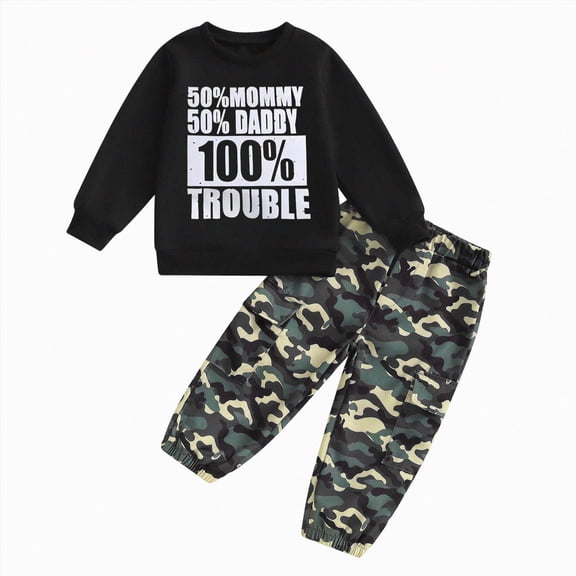 18-24 Months Fall And Winter Boys Set Long Sleeved Trousers Two Piece Sweatshirt Tops Elastic Pants Fall Winter Clothes Set
