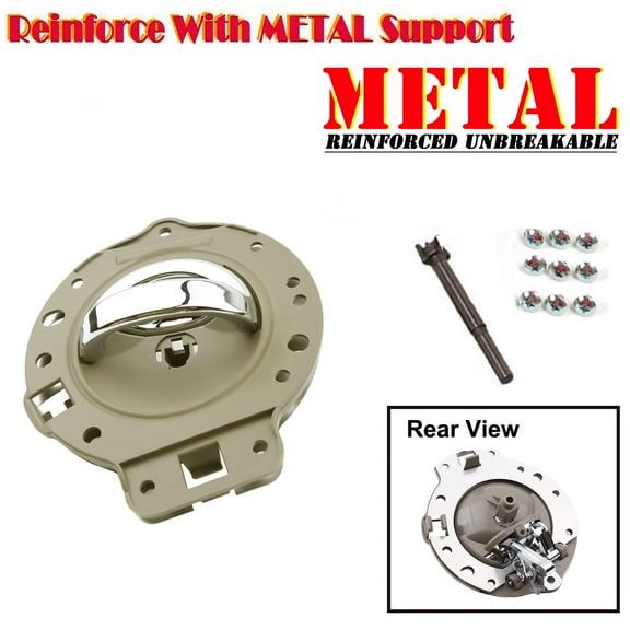 CF Advance For 06-10 Jeep Commander Front or Rear Left Driver Inside Door Handle Tan Chrome Bolt 2006 2007 2008 2009 2010