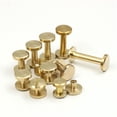 thumbnail image 4 of 20pcs Plano / Curvado Remachas de tornillo de latón DIY Accesorios de cuero de equipaje Tornillo Tornillo Cinturón Nail Tornillo Hebilla Álbum Album Libros Libros Picos, 4 of 7