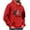 Red, variant on Fengactive Christmas Hoodie for Men Tree Print Drawstring Tops with Kangaroo Pocket Long Sleeve Sweatshirt Fashion
