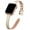 Beige with Rose Gold, variant on Slim Leather Bands Compatible with Apple Watch Band 38mm 40mm 41mm 42mm 44mm 45mm 49mm, Top Grain Leather Watch Thin Wristband for iWatch Ultra SE Series 9/8/7/6/5/4/3/2/1 Black