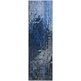 thumbnail image 2 of Addison Rugs Mayfield Washable Transitional Squares Blue Runner Rug, 2'3" x 7'6", 2 of 5