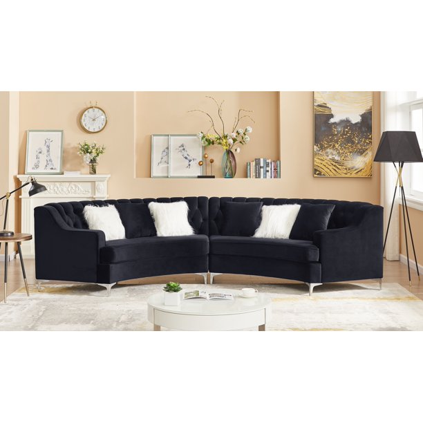 Furniture Curved Oversize Sofa with Pillows, Comfortable, Stylish, Room