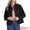 Black, variant on DARING DIVA Women's Corduroy Long Sleeve Button Down Shacket Jacket XS Brown