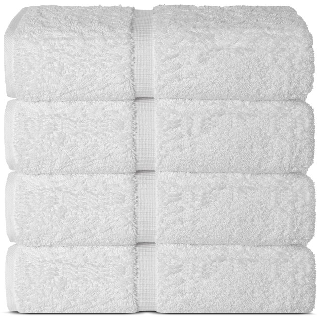 Towels Chakir Turkish Linens, 100% algodón, 4 toallas de baño, color blanco