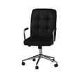 thumbnail image 4 of Scranton & Co Fauteuil Moderne en Cuir avec Accoudoirs, Noir/chrome, 4 of 6
