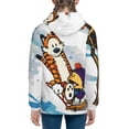thumbnail image 3 of Boys Girls Calvin And Hobbes Hoodie 3D Print Pullover Hooded Long Sleeve Sweatshirts Tops Blouse with Pocket Medium, 3 of 8