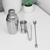 4pcs/Set Stainless Steel Cocktail Shaker Professional Tools Drink Mixer Kit for Bar Restaurant