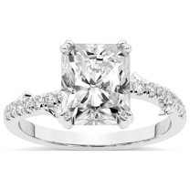Radiant Shape 1 Carat IGI Certified Lab Grown Diamond Ring | 14K White Gold | Phoebe Twigs Diamond Ring | FG-VS1-VS2 Quality Friendly Diamonds