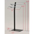 thumbnail image 3 of Pilaster Designs Skipper Metal Freestanding Bathroom Towel Rack in Black/Chrome, 3 of 3