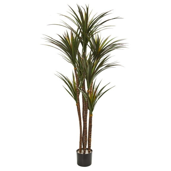 Nearly Natural 5.5' Giant Yucca Artificial Tree UV Resistant, Green