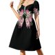 thumbnail image 1 of Pulmones florecen rosas rosadas anatomía acuarela Vestido de manga corta vestidos de fiesta mujeres vestidos de fiesta vestidos elegantes, 1 of 8