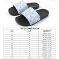 thumbnail image 2 of GZHJMY Stylish Slides for Women Men, Blue Leaf Silhouette Soft Flexible Slip-on Sandals Slippers, 2 of 7