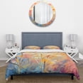 thumbnail image 3 of Designart "Breezy Meadows in Yellow and Pink II" Meadow Bedding Covert Set - Landscapes Yellow Traditional Bed Set With 2 Shams, 3 of 5