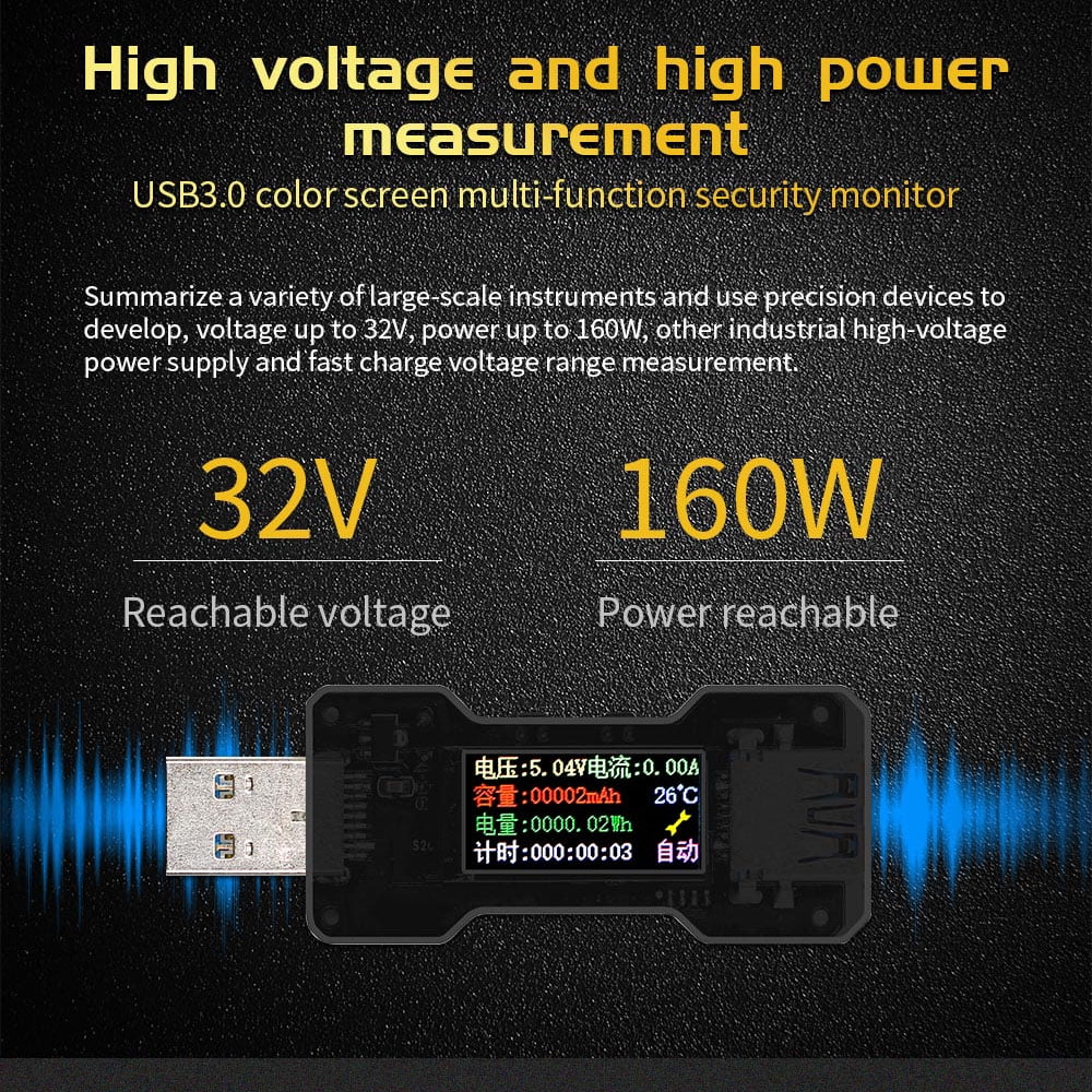 FNB18 USB Tester DC Digital Voltmeter Amp Current Voltage Meter Amp G1F2