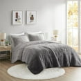 thumbnail image 2 of Ensemble Mini Couette en Tissu Long et Shaggy 2 Pcs 66 Pouces Gris, 2 of 8