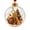 A004- D, variant on Lighted Christmas Ornament with 3D Clarinet and Music Note Design, 1-Pack, Clear Sphere with Gold Cap and Red Ribbon, for Christmas Tree Hanging, Christmas Decoration