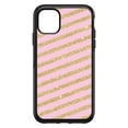 thumbnail image 1 of DistinctInk Custom SKIN / DECAL compatible with OtterBox Symmetry for iPhone 11 Pro (5.8" Screen) - Pink & Gold Print - Diagonal Stripes Pattern, 1 of 5