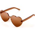 thumbnail image 1 of LAICAIW Lunettes de Soleil en Forme de Cœur Sans Monture Transparentes Lunettes Cœur Colorées Cadeaux de Fête, 1 of 7