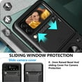 thumbnail image 4 of SOATUTO For Samsung Galaxy Z Flip 4 5G Case with Hinge Protection, Built-in Kickstand & Slide Camera Cover Fit Magnetic Car Mount Holder Case for Samsung Galaxy Z Flip 4 2022 - Black, 4 of 9